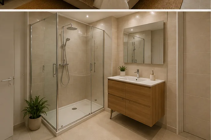 Salle d'eau privative avec douche à l'italienne